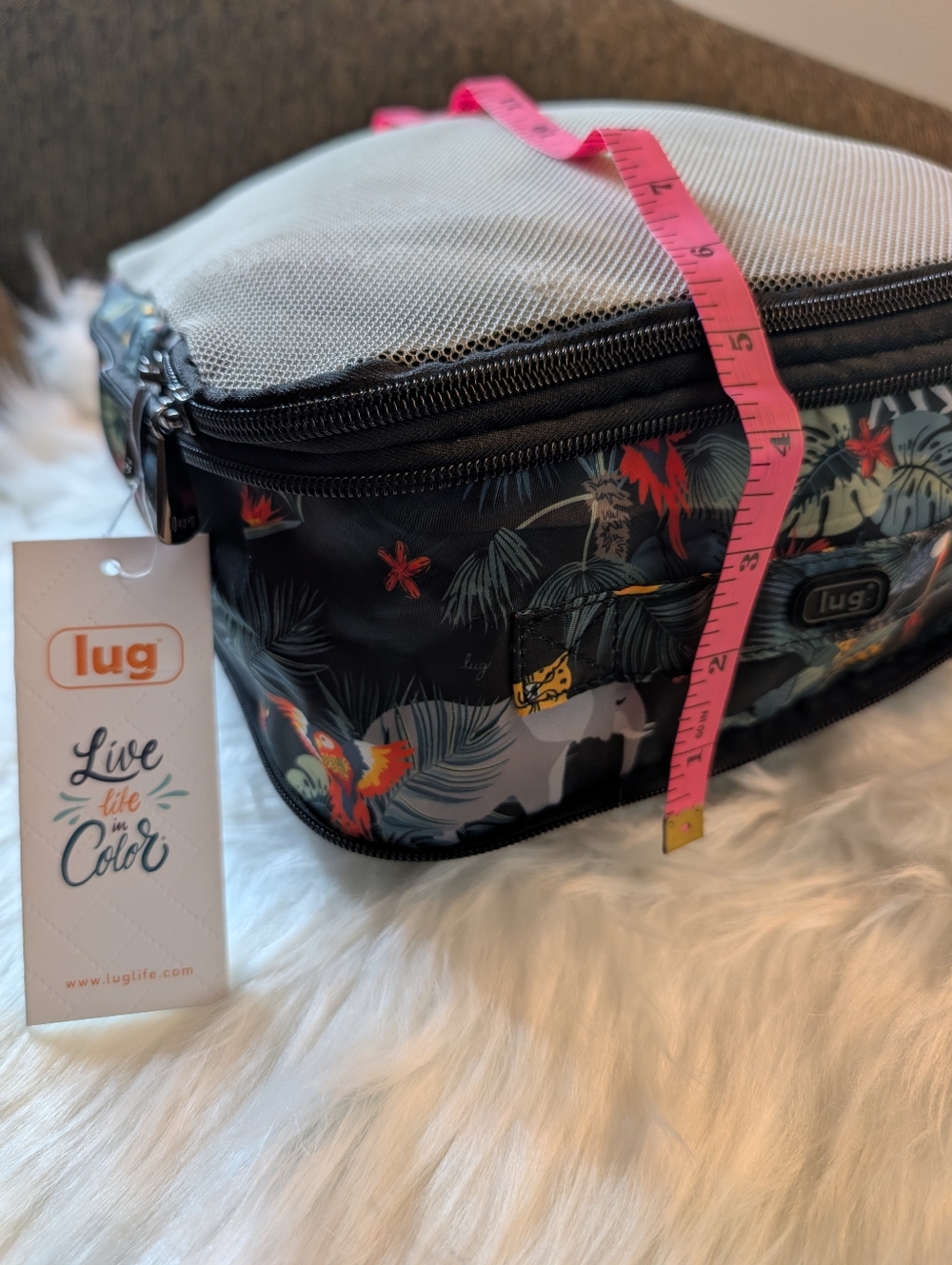 lug Jungle & Floral Travel Pouch Trio in Black, Navy, Multicolor - Picture 3 of 9